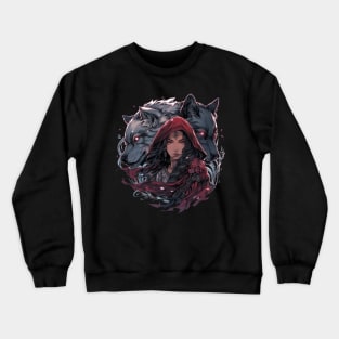 Witchy Red Riding Hood and Her Wolves Crewneck Sweatshirt